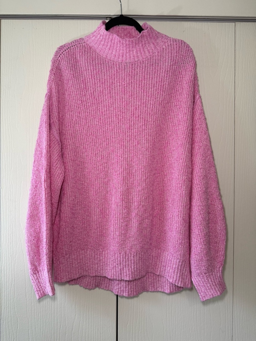 NWT Aerie Hits The Spot Mockneck Sweater in Raspberry Peak 100% Cotton